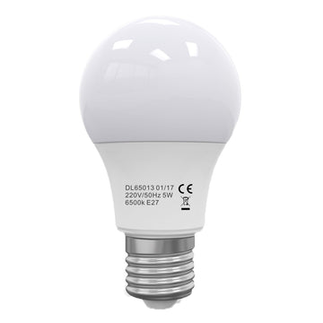 Bec Led E27, model glob A60, 5W=45W, 6400K, lumina rece, A60, ore functionare 15.000