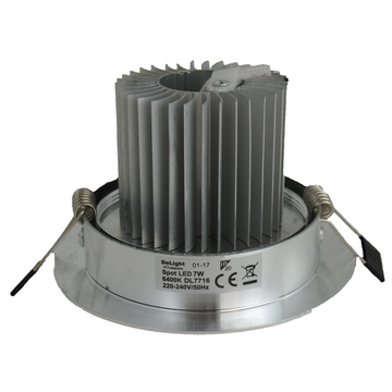 Spot LED din Aluminiu 7W 6400K cu Lumina Rece – Iluminat Eficient pentru Spații Interioare și Exterioare