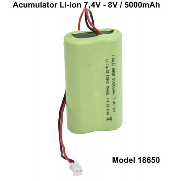 Acumulator Li-Ion 7,4V-8V / 5000mAh - Model 2 x 18650
