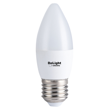Bec Led Lumanare E27, model C37, 6W=50W, 2700K, lumina calda