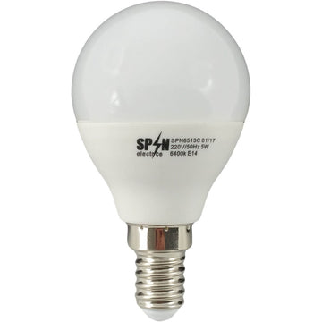 Bec Led Sferic E14,model glob G45, 7W=60W, 6400K, lumina rece