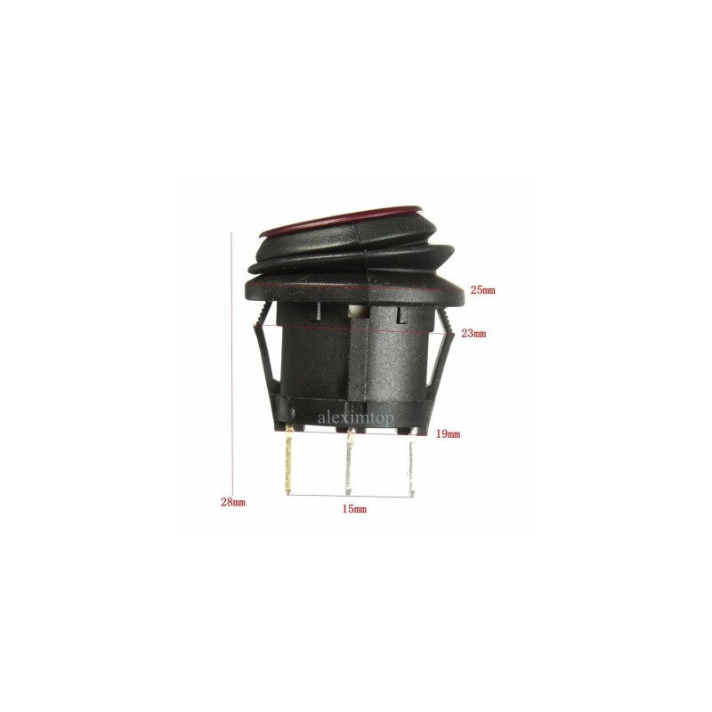 Buton On-Off Rosu cu Cauciuc - Frize