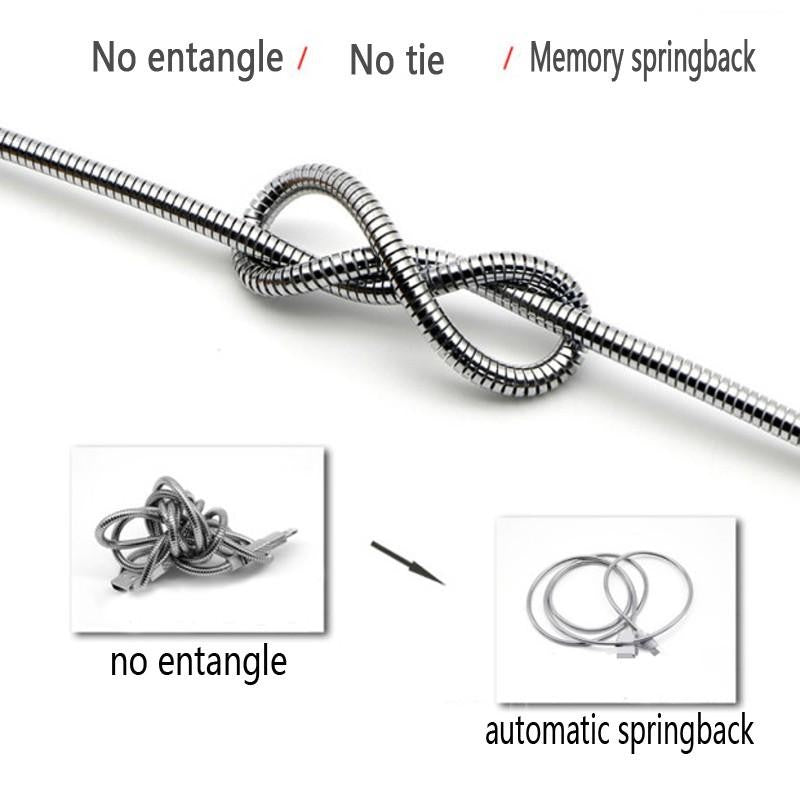 Cablu USB - Iphone  Metalic , Lungime 100cm / D8-55 - Frize