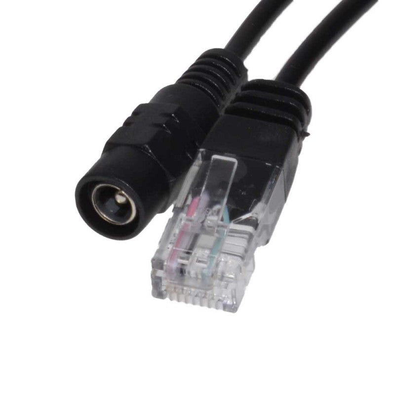 Cablu Pasiv Poe, Utp + Alimentare / Negru - Frize