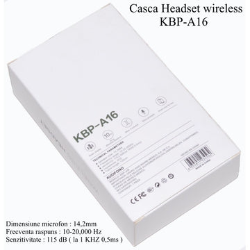 Casca Headset Wireless Bluetooth - KBP-A16 - Frize