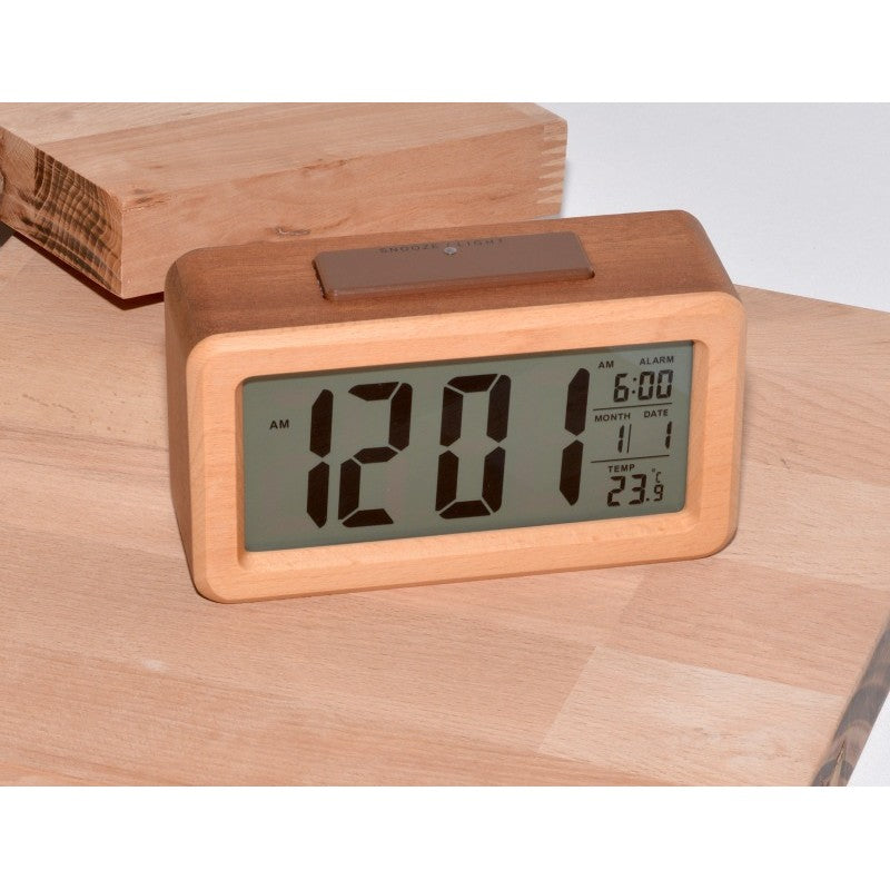 Ceas Digital din Lemn cu LCD 1902 - Frize
