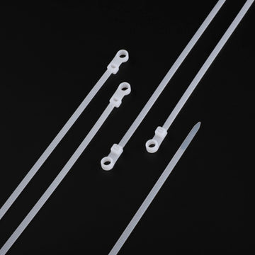 Colier de Plastic Alb 5 x 200mm cu Cap Montabil – Set de 100b pentru Organizare Cablu, Proiecte DIY sau Îmbunătățiri Casnice