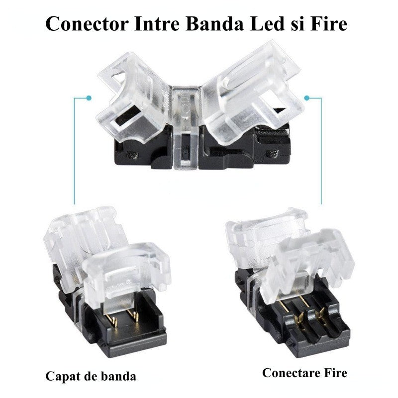 Conector Banda Led 8mm 2 Pini - 2 Fire - Frize