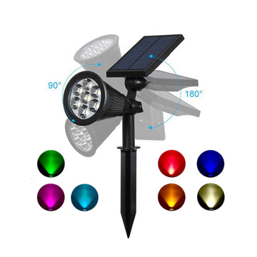 Spot led RGBW de gradina cu panou solar 5.5V/1.5W BAT 1.2 Ah