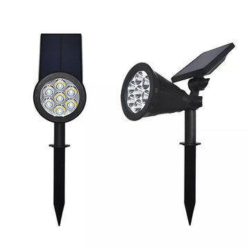 Spot LED de Grădină 6500K cu Panou Solar 5.5V/1.5W și Baterie 1.2 Ah – Iluminat Exterior Ecologic pentru Terase și Grădini