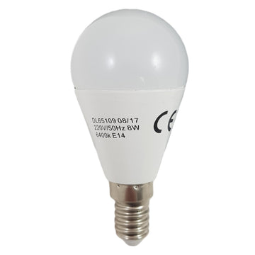 Bec Led Sferic E14, model G45, 8W=60W, 2700K, lumina calda