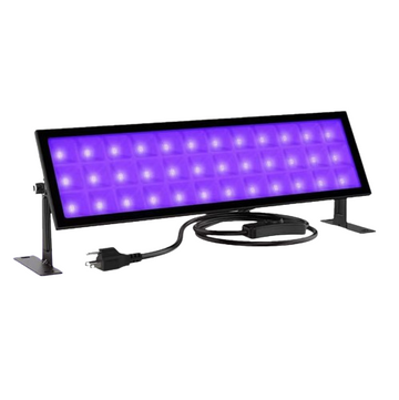 Proiector LED cu Lumina UV, Interior/Exterior, Rezistent la Apa, 72W, Negru