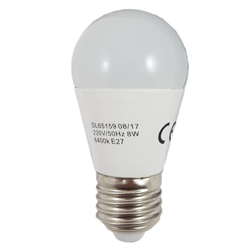 Bec Led Sferic E27, model G45, 8W=60W, 2700K, lumina calda