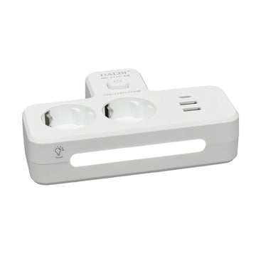 Stecher Dublu Multifuncțional cu 2x USB QC3.0 și 1x PD 20W – Încărcător cu Lumină Veghe pentru Acasă sau Birou