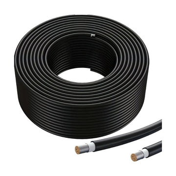 Cablu Solar PV1-F 6mm Negru cu Cupru Placat cu Staniu și Izolație Dublă PVC – 100ml/Rol pentru Sisteme Fotovoltaice