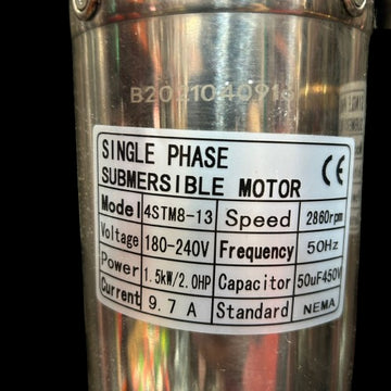 Pompă Submersibilă 4SDM8-13, 1.5kW cu Capacitate de 10m³/h pentru Irigații și Alimentare cu Apă