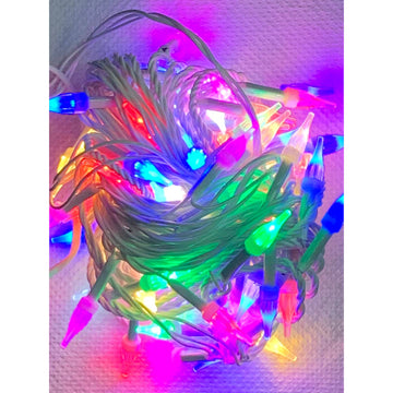 Instalație Luminoasă de Crăciun 100 LED-uri Multicolore, 5m cu Vârf Ascuțit și Jocuri de Lumini pentru Decorațiuni Interioare și Exterioare