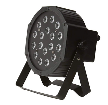 Proiector de lumini PAR 18 LED, RGB, Negru, Disco / Club / Exterior / Arhitecturale