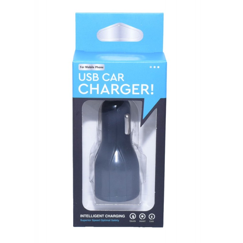 Incarcator Auto 2 x Usb 3.0/D-15, Negru - Frize