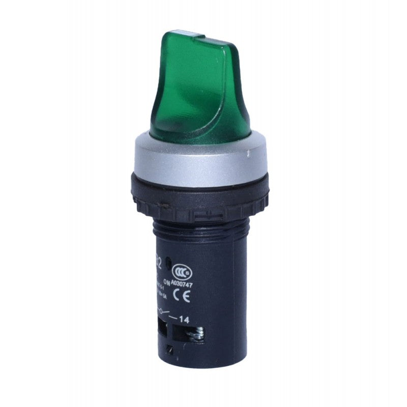 Intrerupator cu Maneta 22mm Verde EB2-10D - Frize