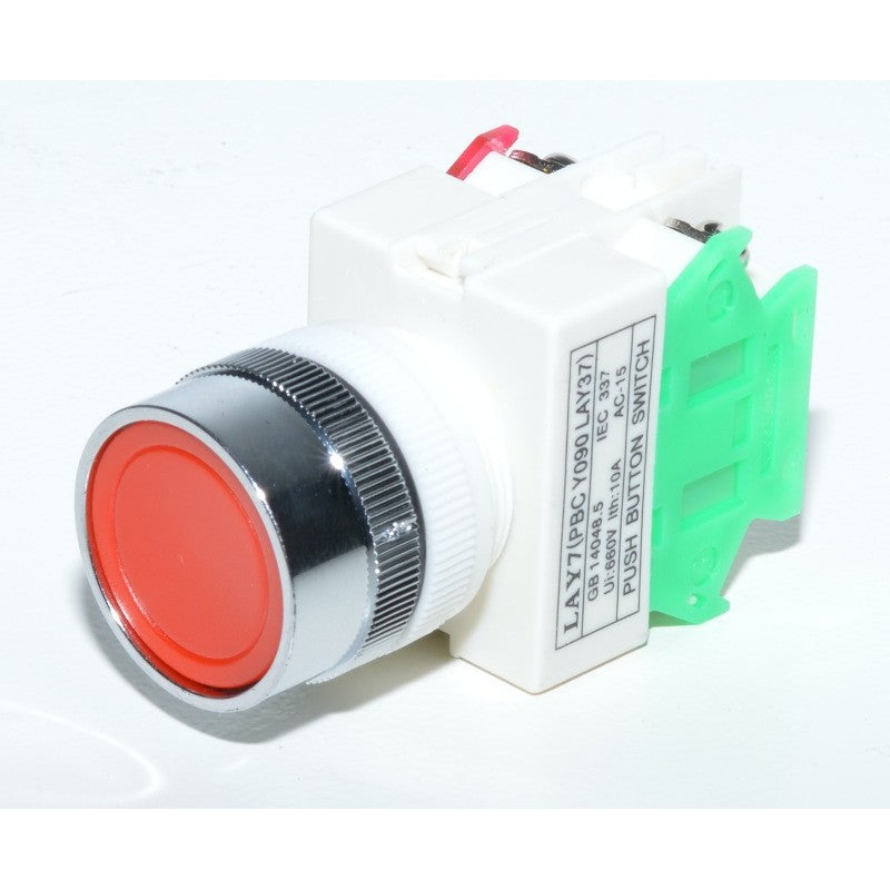 Intrerupator Push Motor LAY-7 Rosu - Frize