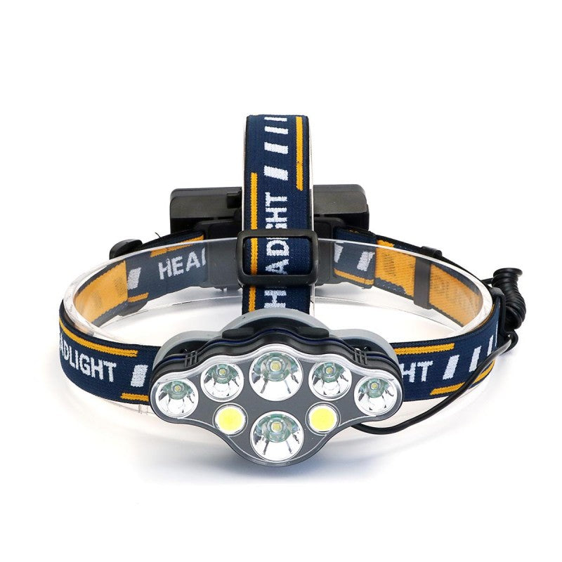 Lanterna de Cap  8 LED-uri, 2 Acumulatori 3,7V  LI-ION - Frize