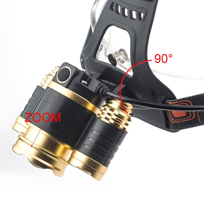 Lanterna de cap cu acumulator 3xT6 led CREE - Frize