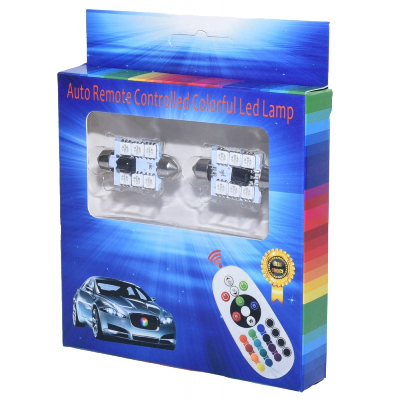 Led RGB Auto 41 mm cu Telecomanda - Frize