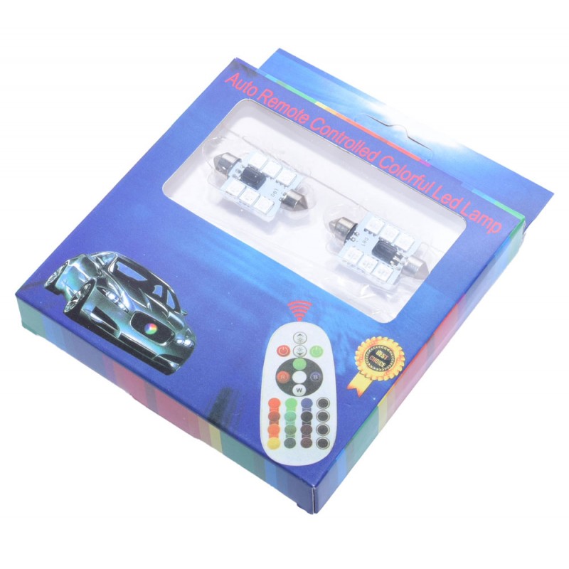Led RGB Auto 41 mm cu Telecomanda - Frize