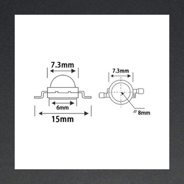 Led SMD 1W Lumina Alb-Rece 6500K - Frize