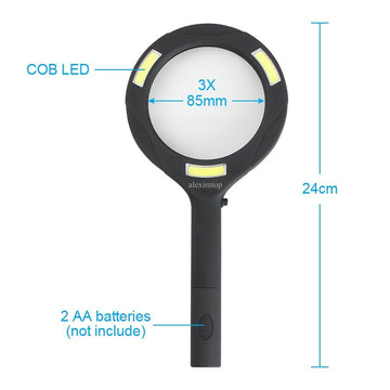 Lupa de mana 3 led COB 3W-250 Lumeni, MG-3W250 - Frize