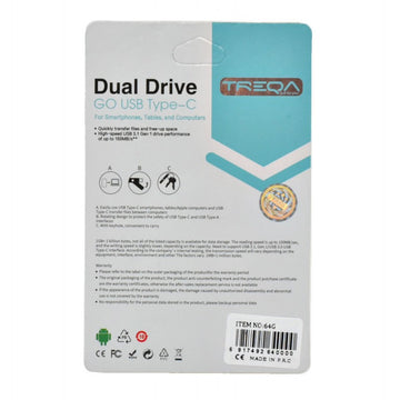 Memorie Stick Dual USB 3.1 și Tip C 64GB – Flash Drive Rapid pentru Transfer de Date între Dispozitive