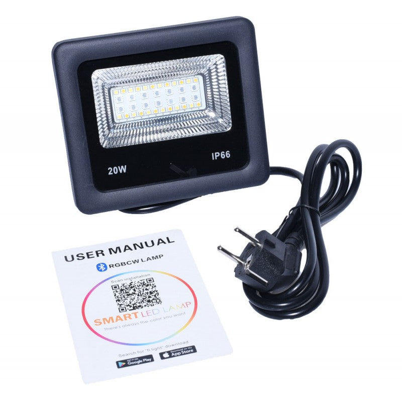 Proiector Smart Led RGBCW 20W cu Bluetooth - Frize