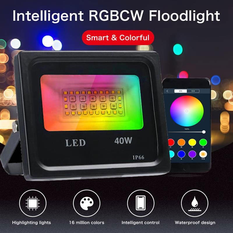 Proiector Smart Led RGBCW 40W cu Bluetooth - Frize