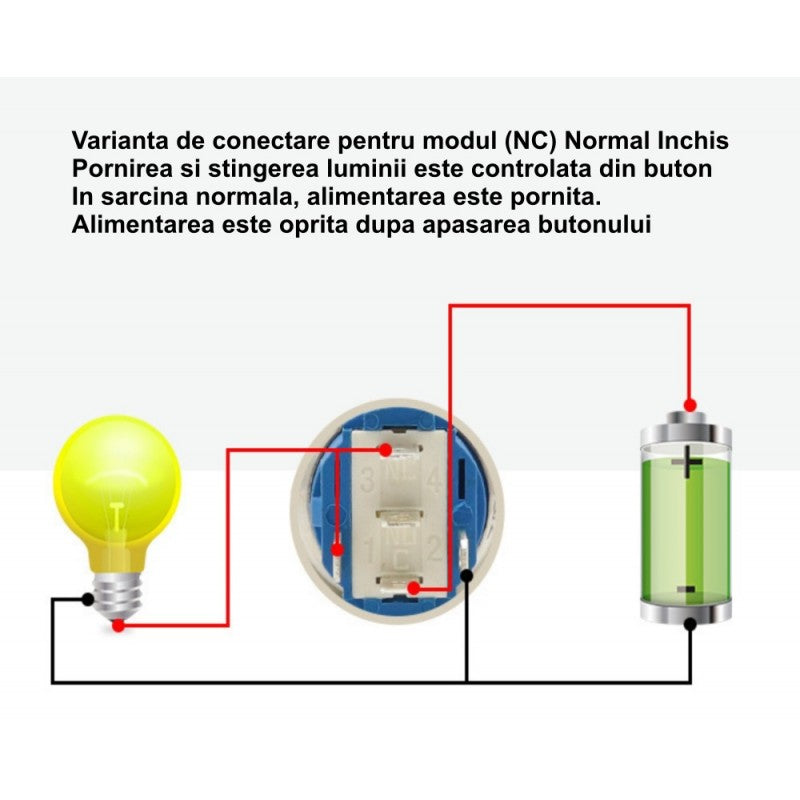 Push Buton 22mm/24V Lumina Verde - Frize