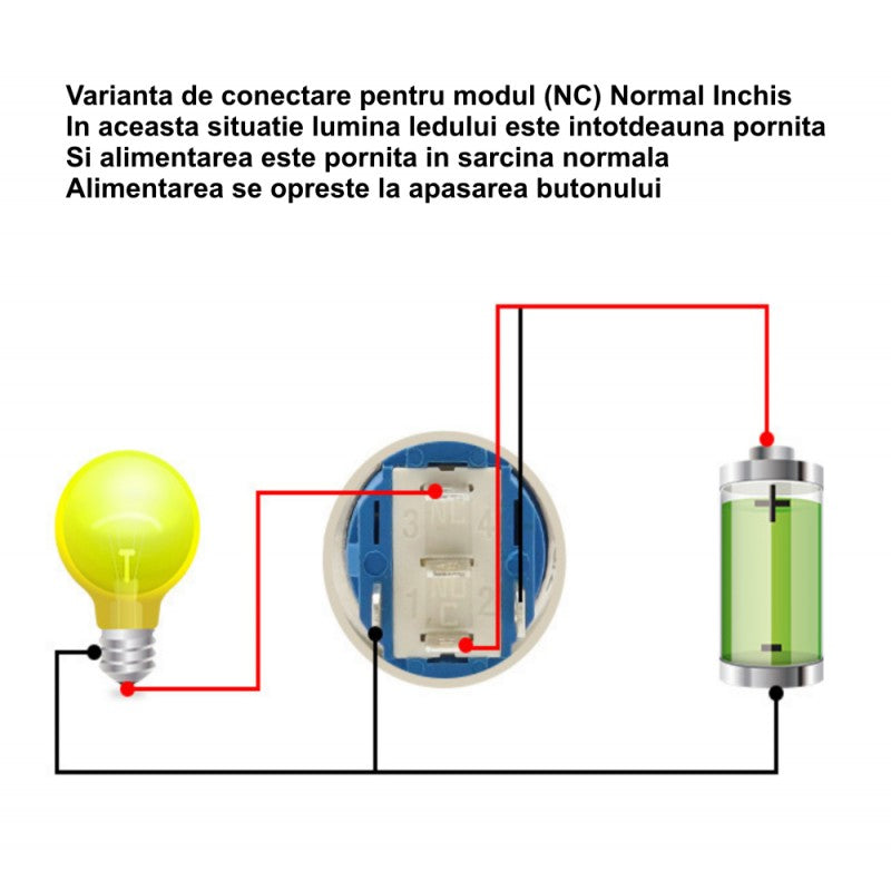 Push Buton 22mm/24V Lumina Verde - Frize