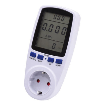 Priza cu Contor si Afisaj Digital de Energie, Ecran LCD, Max 16A, Alb - Frize