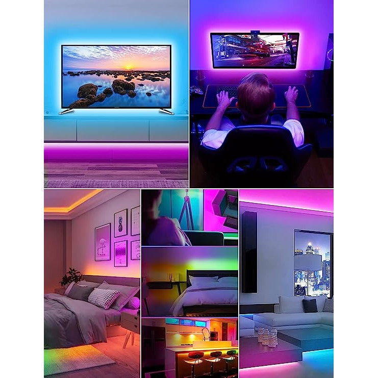Kit Banda Led RGB pentru TV, Lungime 3M, Iluminare Personalizata cu Banda LED USB, Telecomanda Inclusa, Protectie IP20 - Frize
