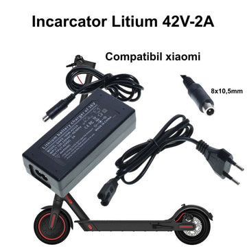 Incarcator Li-Ion 42V/2A Inteligent Pentru Trotinete Electrice, Hoverboard, Skateboard Electric, Scooter, Xiaomi, Negru - Frize