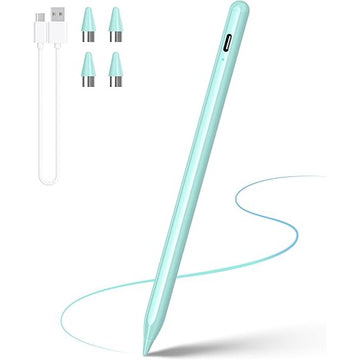 Stylus Pen Magnetic VTM., Compatibil cu iPad Apple, USB-C, Capete de Schimb Incluse, Precizie si Sensibilitate Avansata, Design Elegant, Verde
