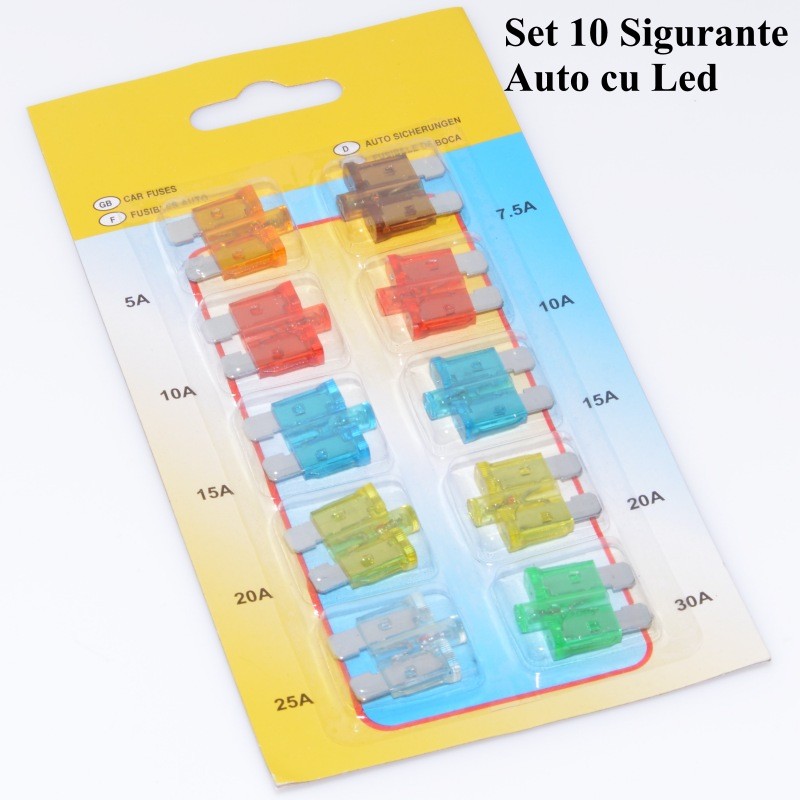 Set 10 Sigurante Auto cu Led - Frize