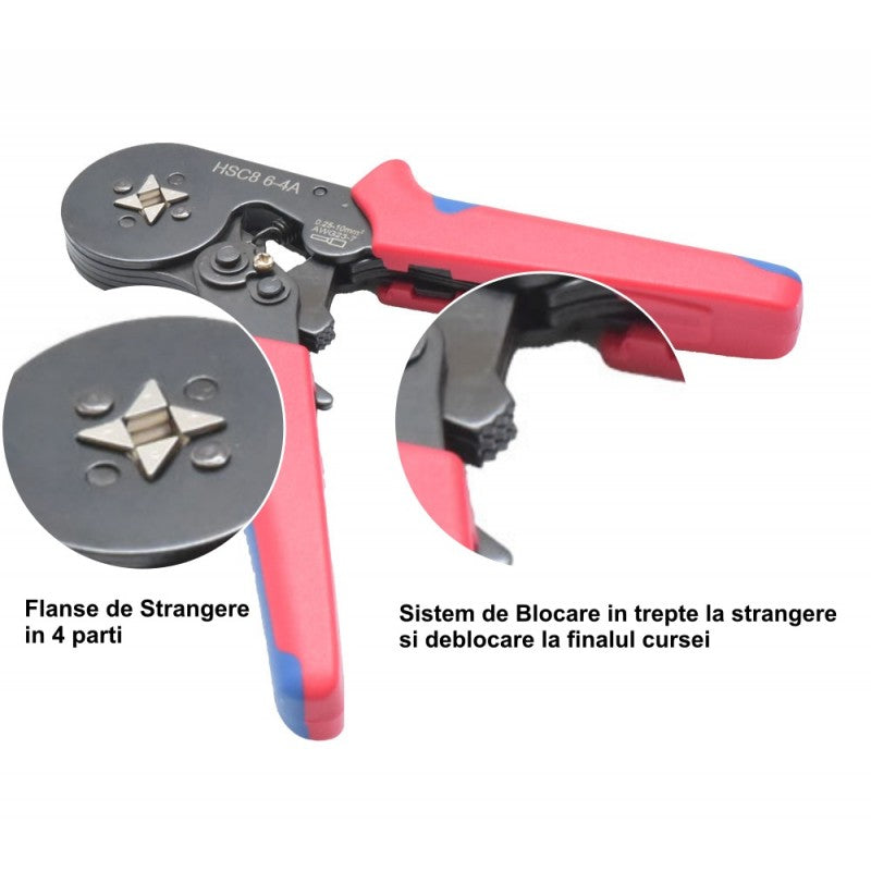 Set Cleste HSC8/6-4 de Sertizat + 1200 Pini - Frize