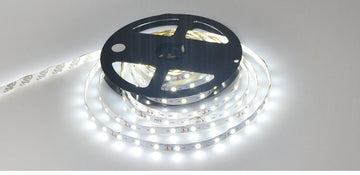 Banda Led 3528 - 60led/m Interior - DC 12V 4,8W/ml , 5m/rola  Alb-Rece