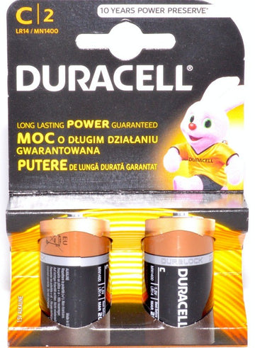Baterie Alkalina Duracell R14, Marime C, 2buc/set - Frize