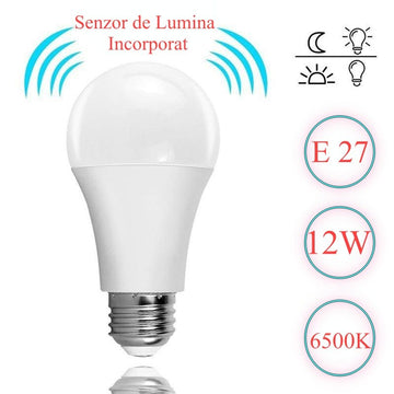 Bec cu LED si Senzor de Lumina E27-12W-6500K - Frize