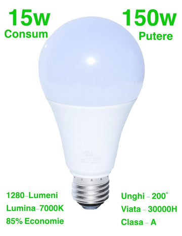 Bec Led 15W/7000K cu E27 - Frize