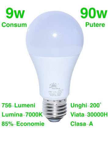 Bec Led 9W/7000K cu E27 - Frize