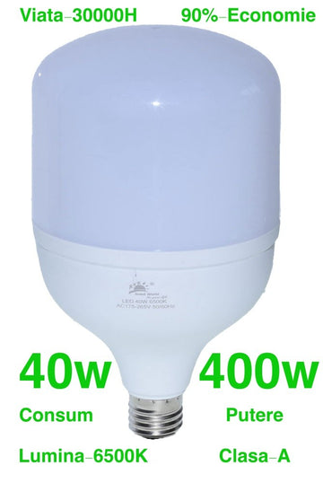 Bec Led de Putere 40W/6500K cu E27 - Frize