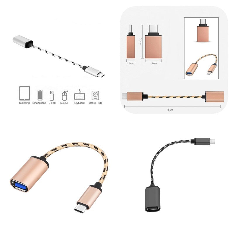 Cablu OTG - Tip C,15cm - Frize