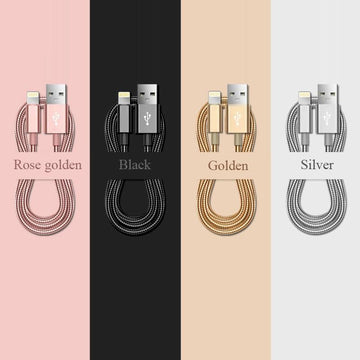 Cablu USB - Iphone  Metalic , Lungime 100cm / D8-55 - Frize